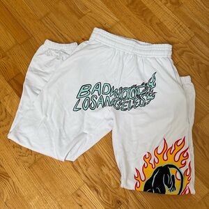 Badwood Twin Flame white sweats